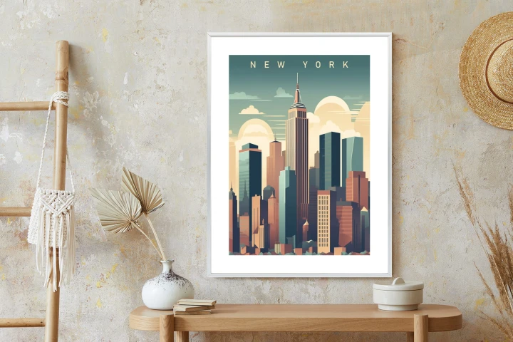 Plakat Wieżowce W Nowym Jorku Ilustracja