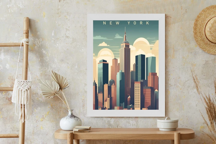 Plakat Wieżowce W Nowym Jorku Ilustracja