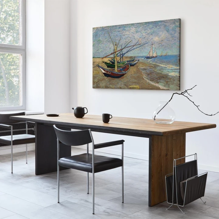 Obraz - Vincent van Gogh – Łodzie rybackie na plaży