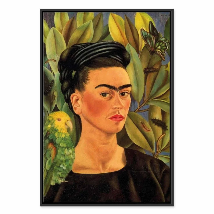 Obraz - Frida Kahlo – Autoportret z papugą Bonito