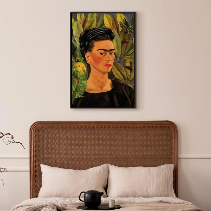 Obraz - Frida Kahlo – Autoportret z papugą Bonito