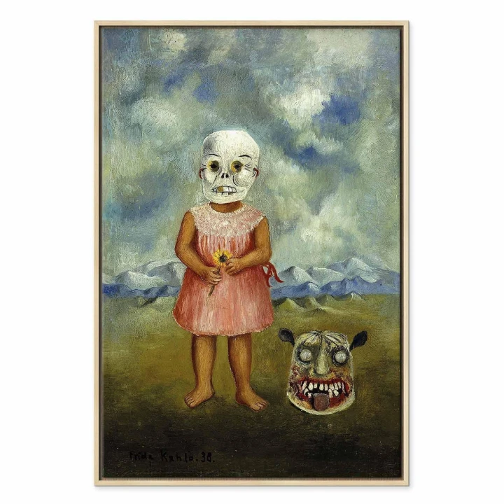 Obraz - Frida Kahlo – Dziewczyna w masce śmierci (Ona gra sama)