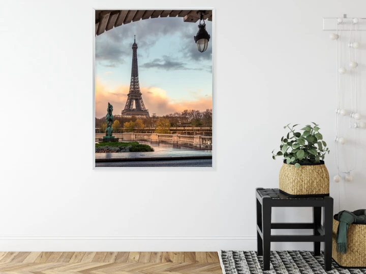 Plakat Widok Na Wieżę Eiffla Z Mostu Bir Hakeim