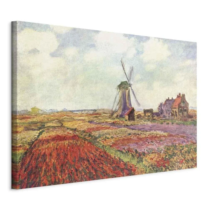 Obraz - Claude Monet – Pola tulipanów i wiatrak w Rijnsburg