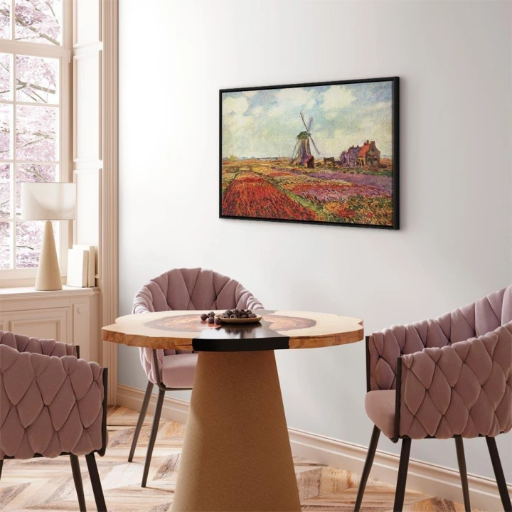 Obraz - Claude Monet – Pola tulipanów i wiatrak w Rijnsburg