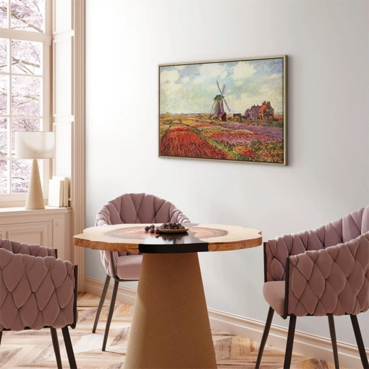 Obraz - Claude Monet – Pola tulipanów i wiatrak w Rijnsburg