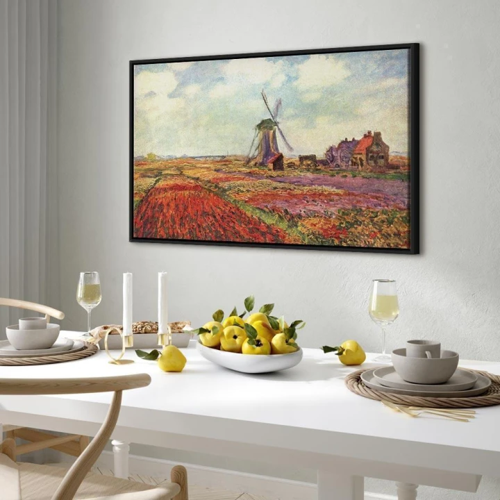Obraz - Claude Monet – Pola tulipanów i wiatrak w Rijnsburg