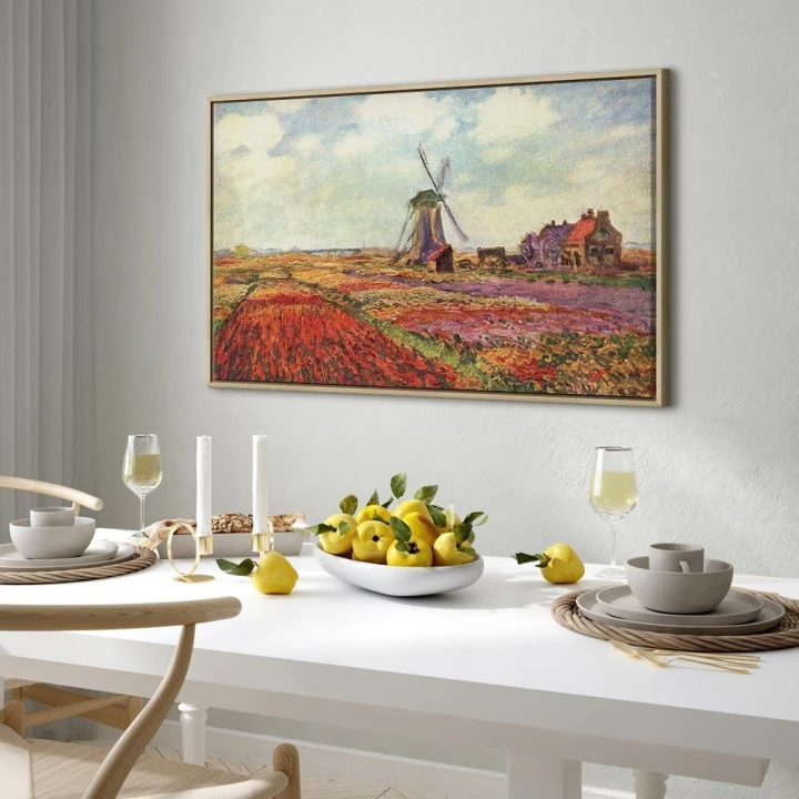 Obraz - Claude Monet – Pola tulipanów i wiatrak w Rijnsburg