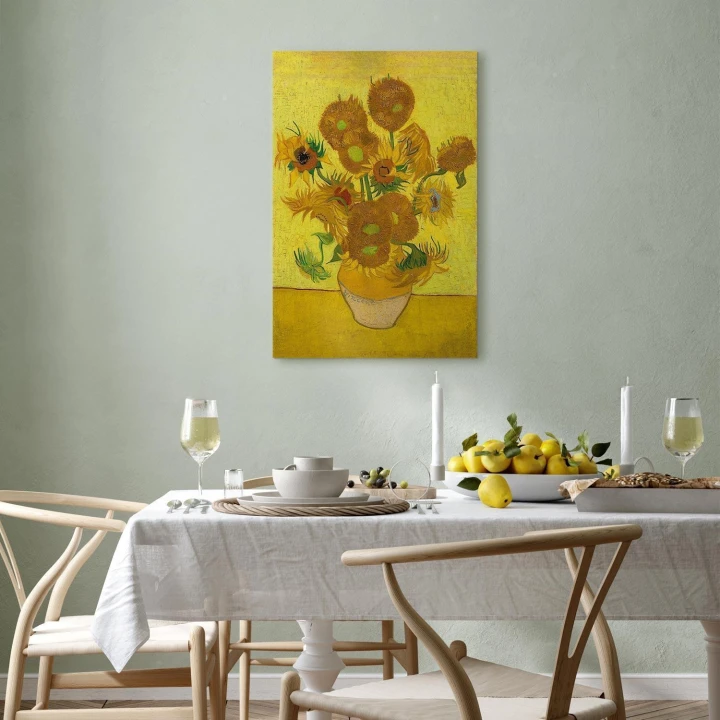 Obraz - Vincent van Gogh – Martwa natura: wazon z piętnastoma słonecznikami