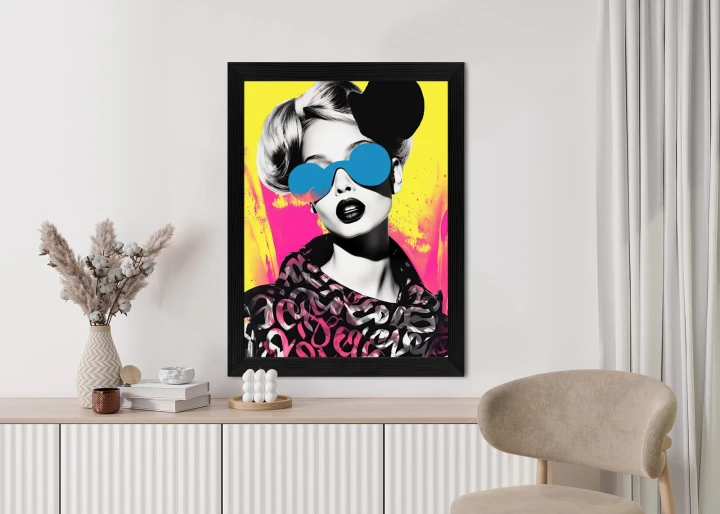 Plakat Kobieta W Okularach Przeciwsłonecznych