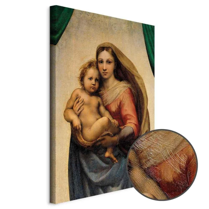 Obraz - Rafael Santi – Madonna Sykstyńska (fragment)