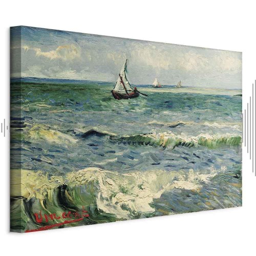 Obraz - Vincent van Gogh – Widok morza w Saintes-Maries