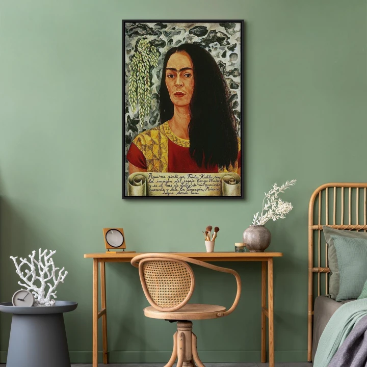 Obraz - Frida Kahlo – Autoportret z rozpuszczonymi włosami