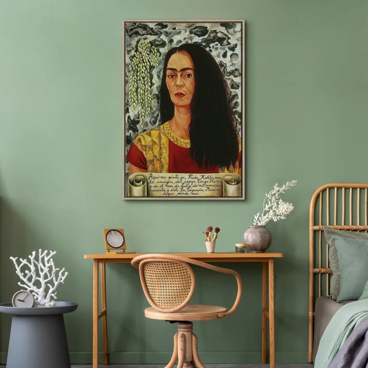 Obraz - Frida Kahlo – Autoportret z rozpuszczonymi włosami