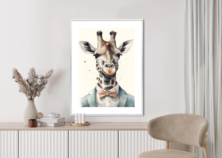 Plakat Żyrafa W Muszce