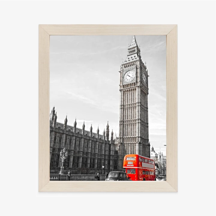 Plakat Czerwony Autobus I Czarno Biały Krajobraz Pałac Westminsterski