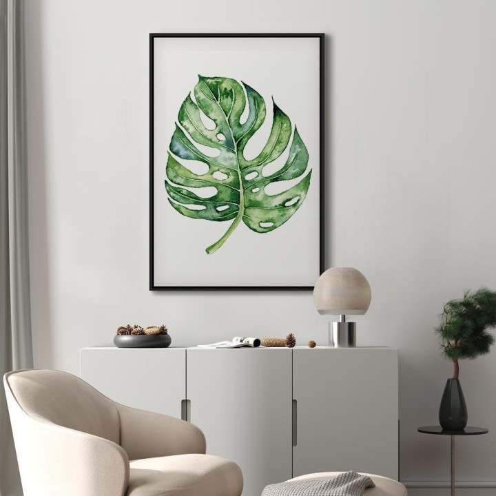 Obraz - Akwarelowa monstera (1-częściowy) pionowy
