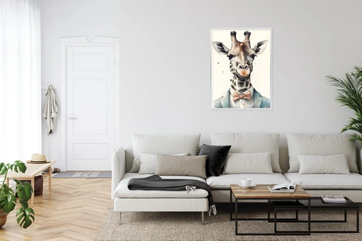 Plakat Żyrafa W Muszce