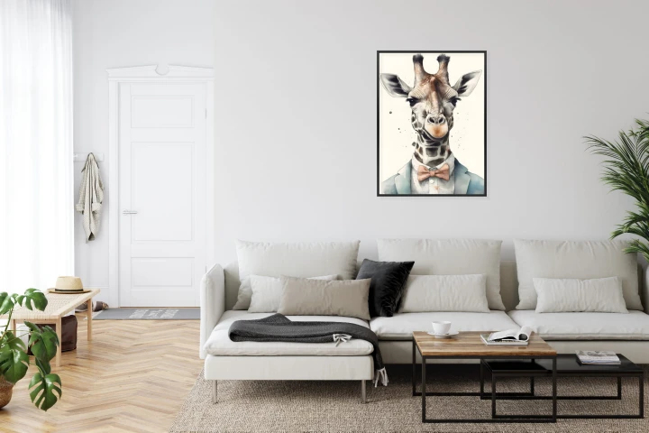 Plakat Żyrafa W Muszce