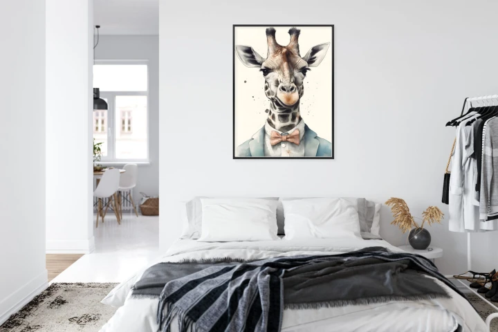 Plakat Żyrafa W Muszce