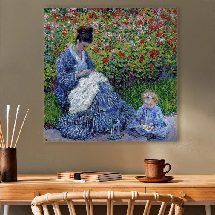 Obraz - Claude Monet – Pani Monet i dziecko