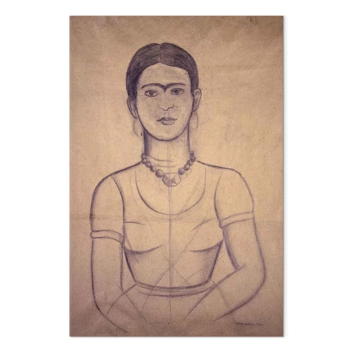 Obraz - Frida Kahlo – Autoportret, 1929 (rysunek)