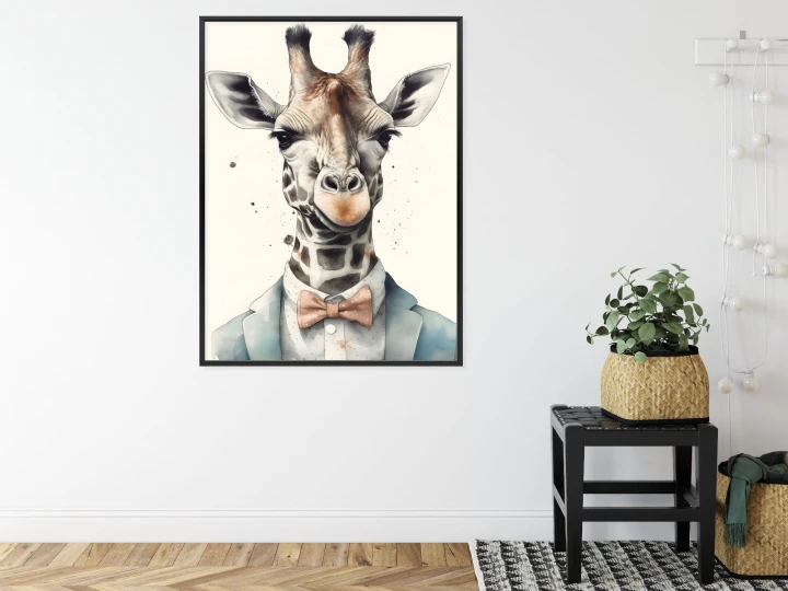 Plakat Żyrafa W Muszce