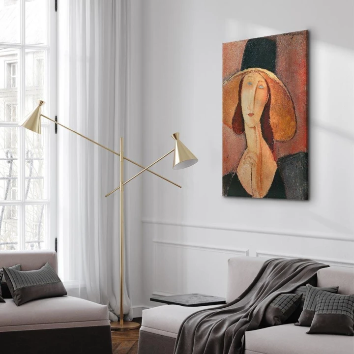Obraz - Amedeo Modigliani – Portret Jeanne Hebuterne w dużym kapeluszu