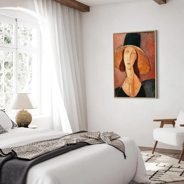 Obraz - Amedeo Modigliani – Portret Jeanne Hebuterne w dużym kapeluszu