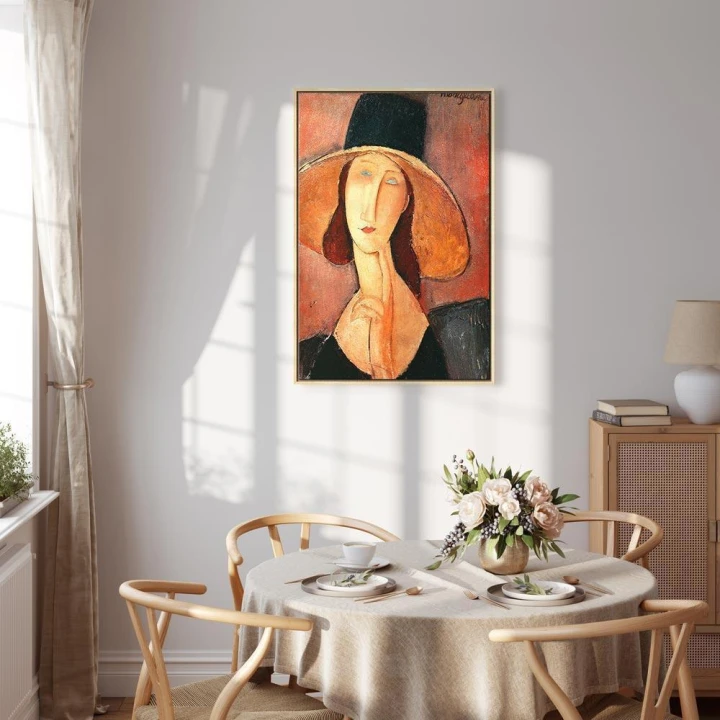 Obraz - Amedeo Modigliani – Portret Jeanne Hebuterne w dużym kapeluszu