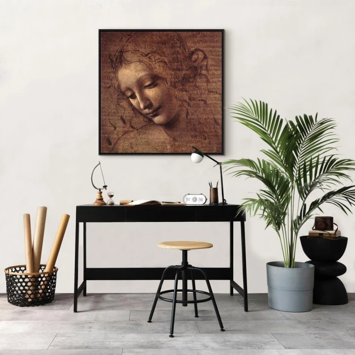 Obraz - Leonardo da Vinci – Głowa młodej kobiety (Leda)