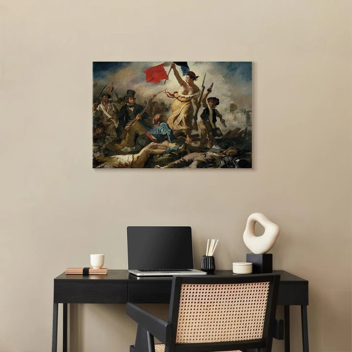 Obraz - Eugène Delacroix – Wolność wiodąca lud na barykady