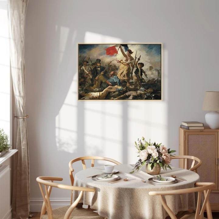 Obraz - Eugène Delacroix – Wolność wiodąca lud na barykady
