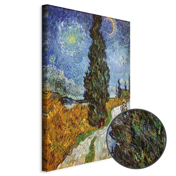 Obraz - Vincent van Gogh – Droga z cyprysem i gwiazdą
