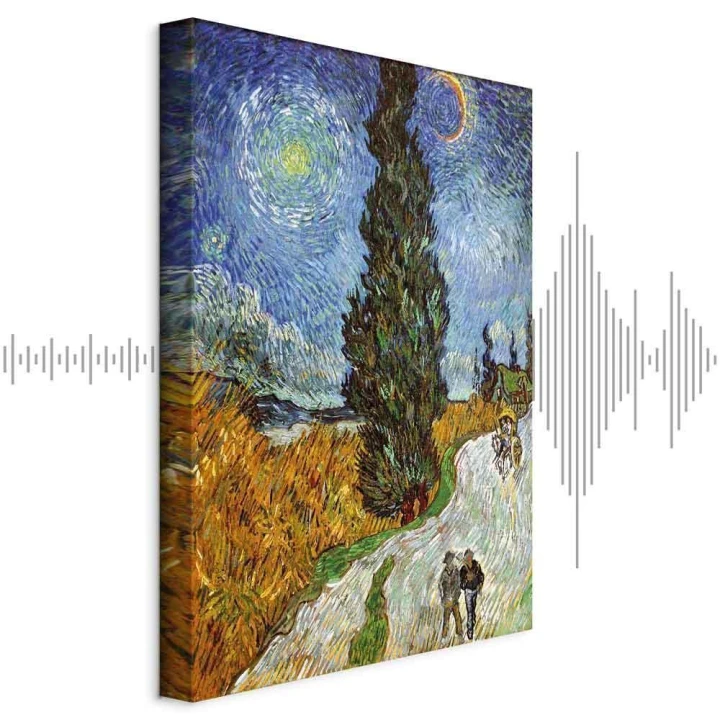 Obraz - Vincent van Gogh – Droga z cyprysem i gwiazdą