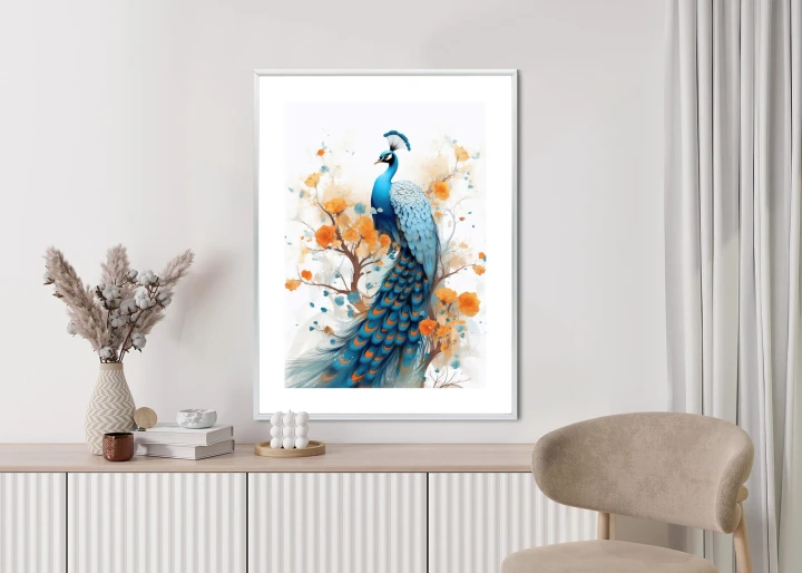 Plakat Paw I Malowane Kwiaty