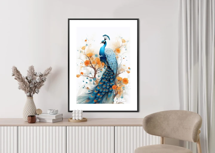 Plakat Paw I Malowane Kwiaty