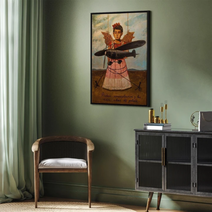Obraz - Frida Kahlo – Proszą o samoloty, a dają im skrzydła ze słomy