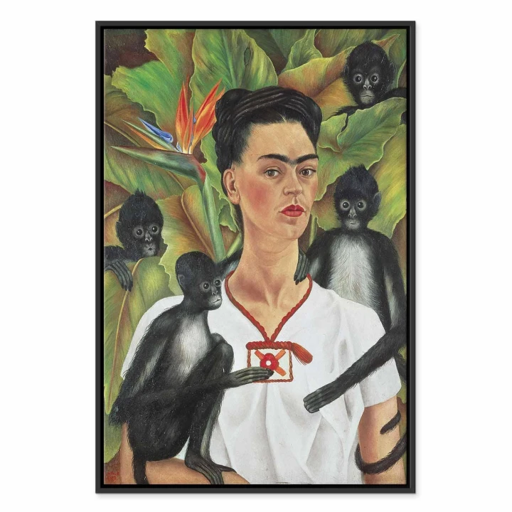 Obraz - Frida Kahlo – Autoportret z małpami