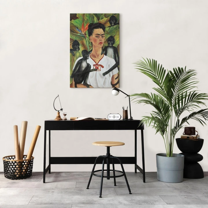 Obraz - Frida Kahlo – Autoportret z małpami