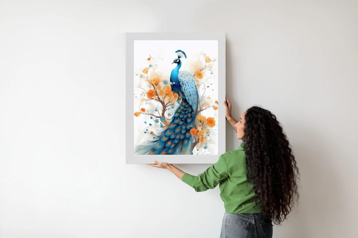 Plakat Paw I Malowane Kwiaty