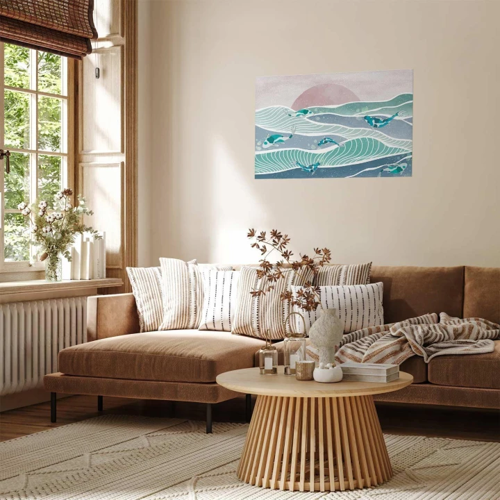 Plakat - Ryby na falach