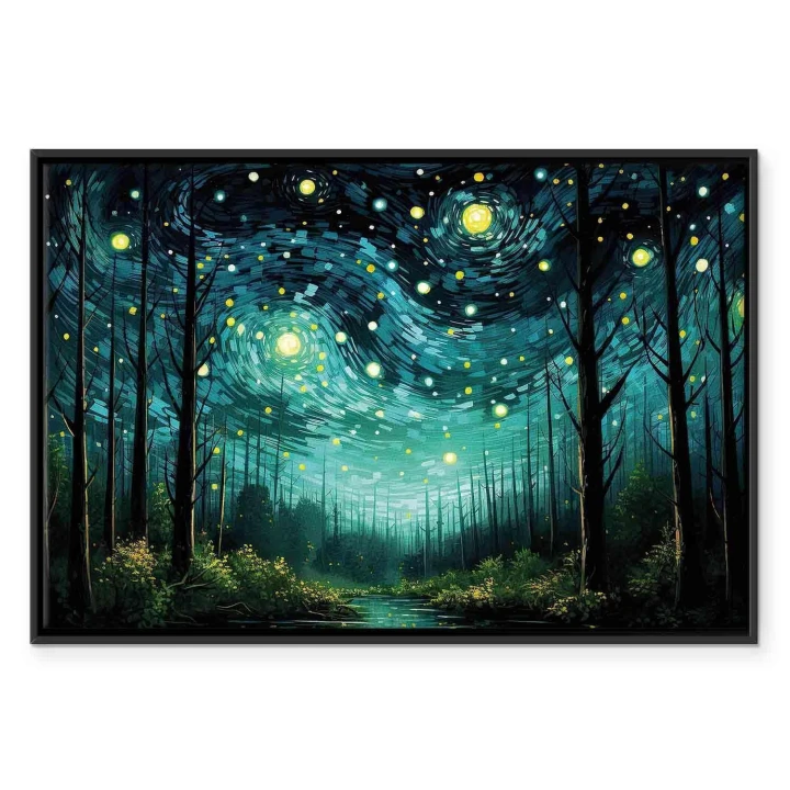 Obraz - Gwieździsta noc - współczesna wersja nocnego nieba Van Gogha