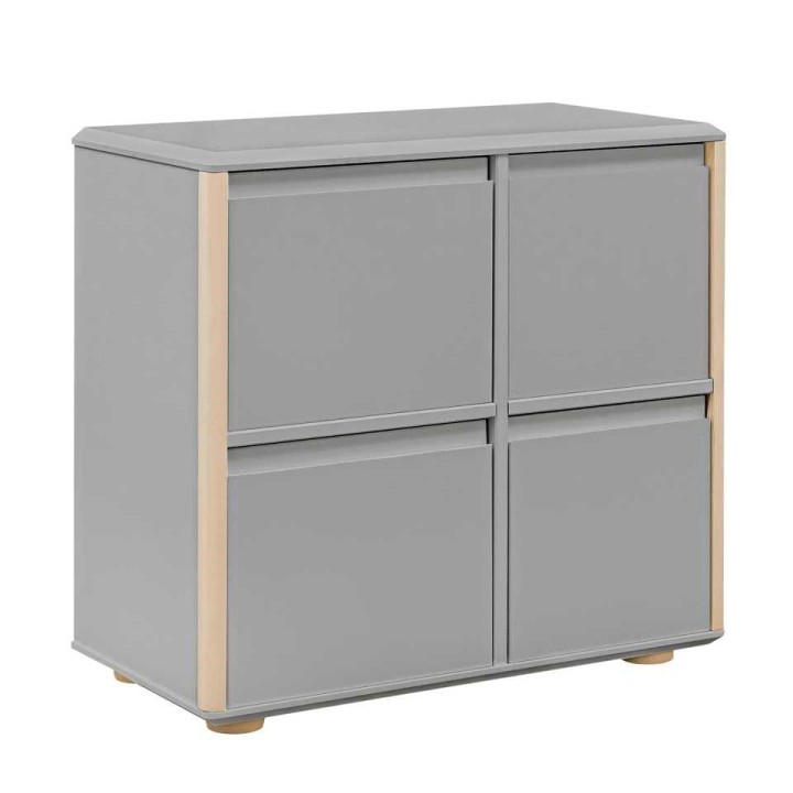 Komoda Funflex 4 drzwi MDF szara