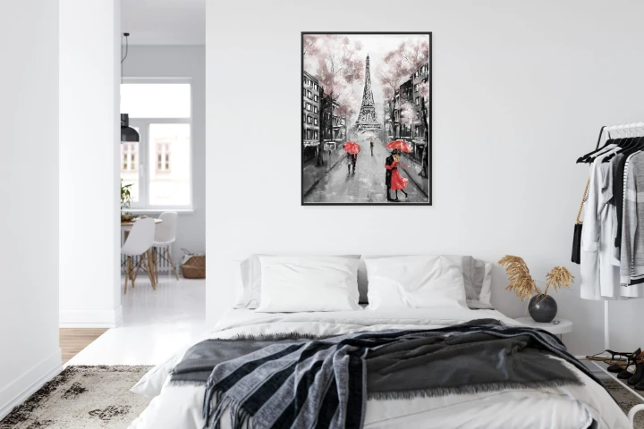 Plakat Spacer Po Polach Elizejskich W Deszczowy Dzień