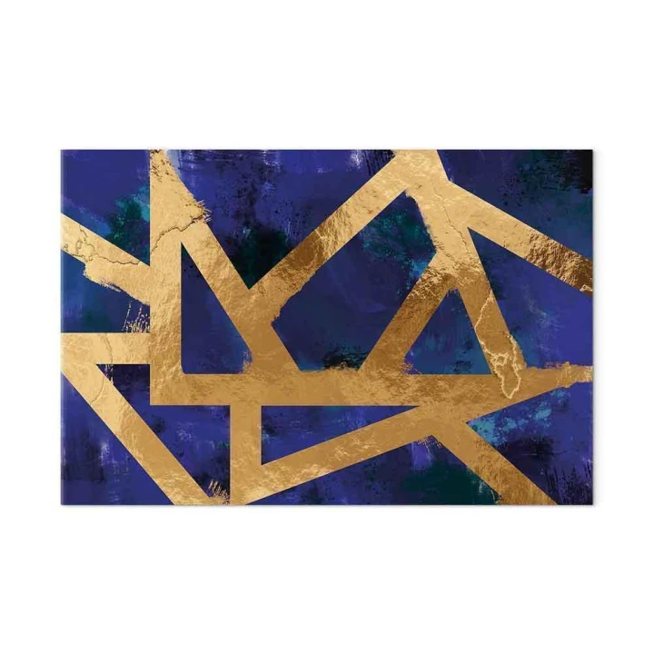 Obraz - Złota geometria (1-częściowy) szeroki