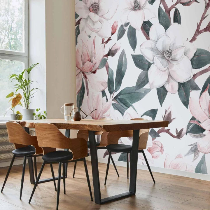 Fototapeta - Akwarelowe magnolie - drugi wariant