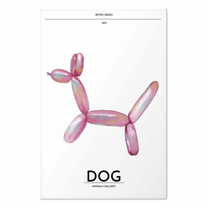 Plakat - Holo-Dog - Kolorowy pies w stylu retro