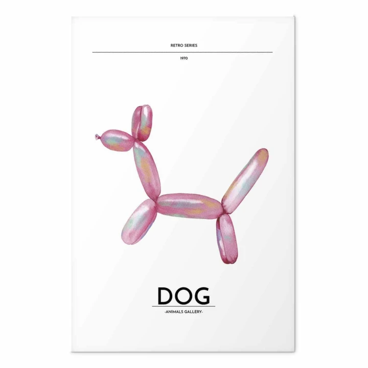 Plakat - Holo-Dog - Kolorowy pies w stylu retro