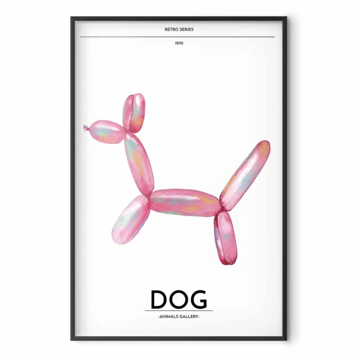 Plakat - Holo-Dog - Kolorowy pies w stylu retro